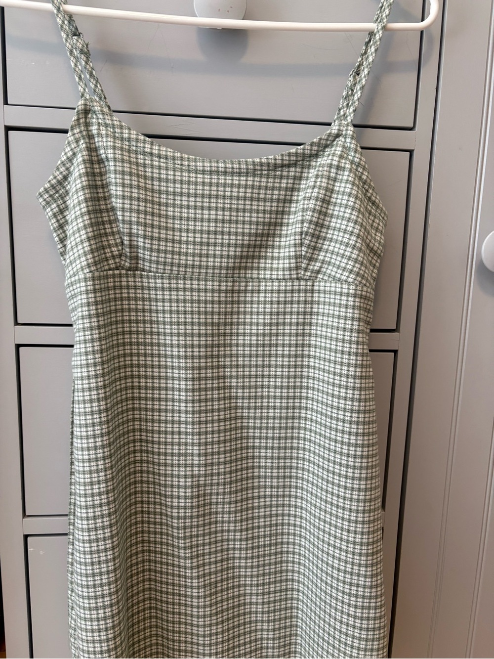 Brandy Melville Green Plaid A-Line Slip Dress - Picture 1 of 5